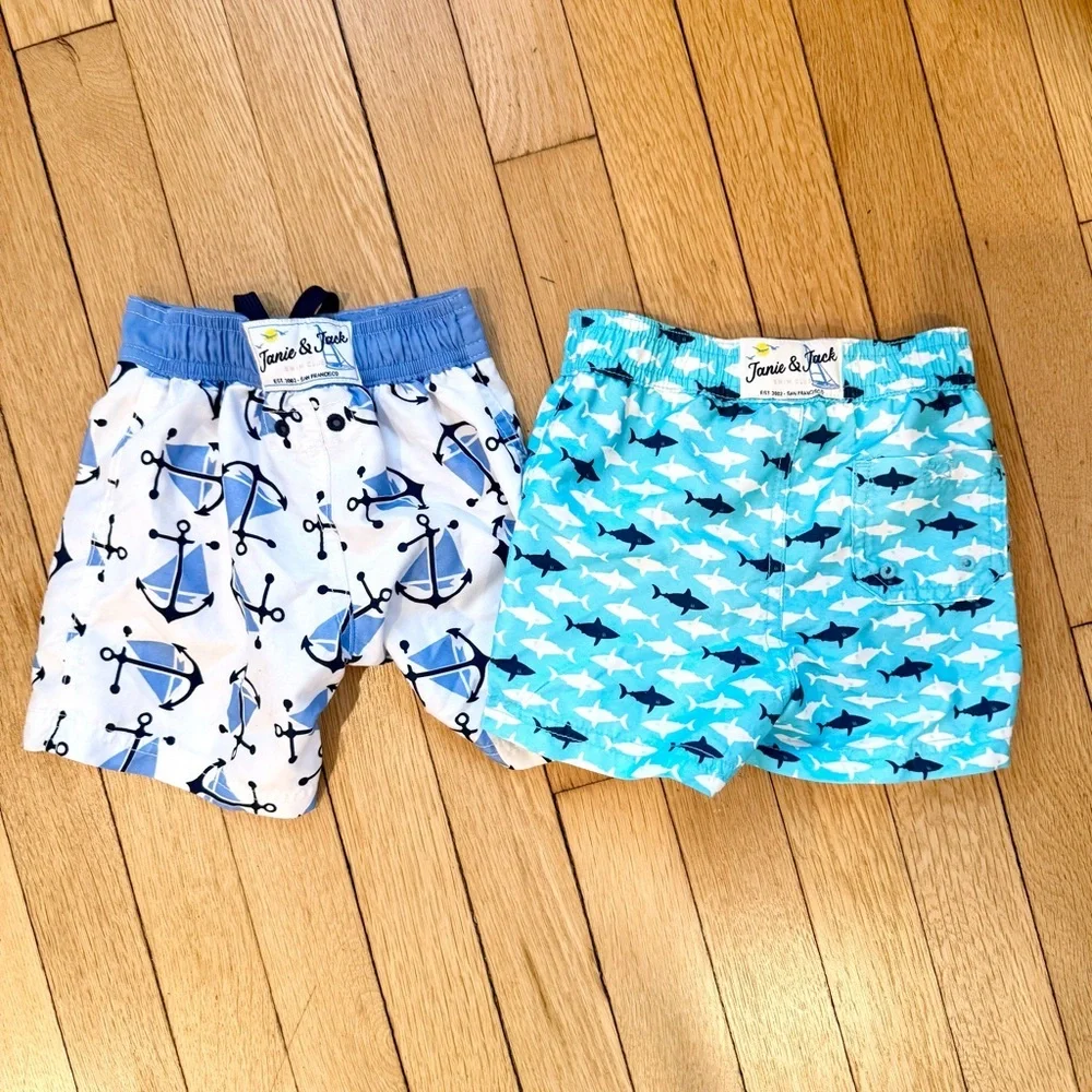 Janie and Jack Swim Trunk Bundle 6-12m